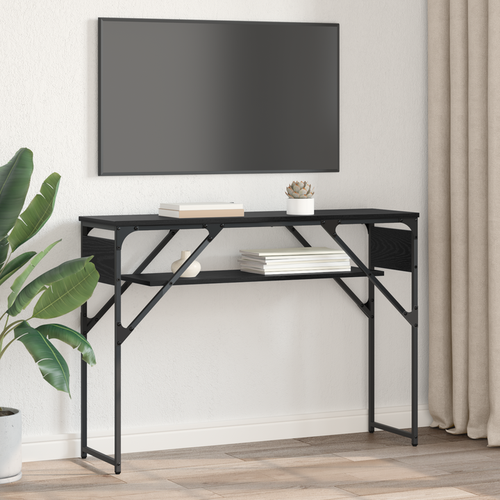 Konsolbord Sort eg 105x30x75cm Konstrueret træ
