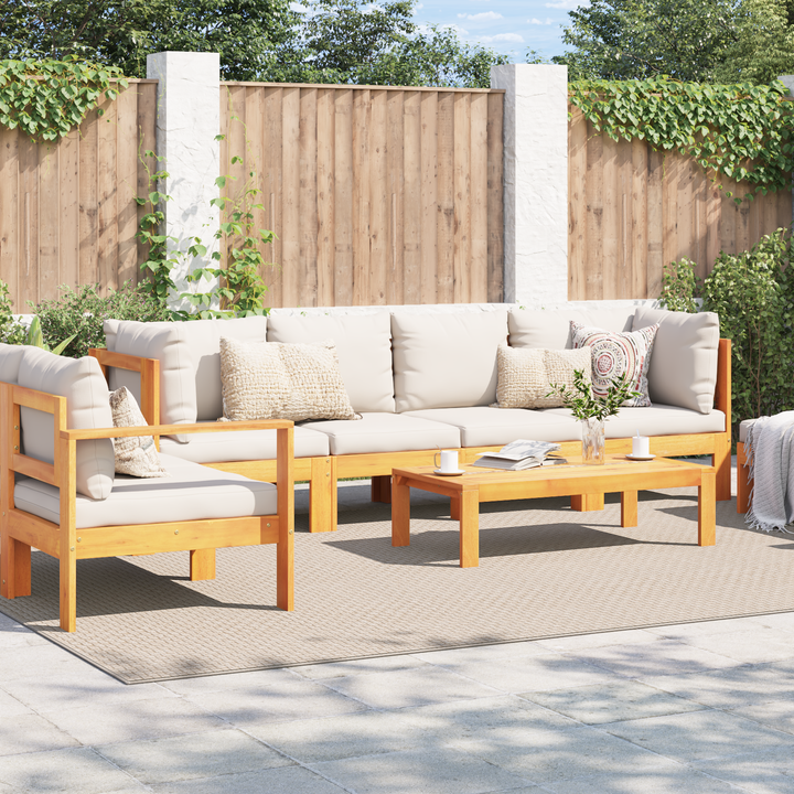 Områdetæpper Rektangulær FARO Creme 280 x 200 cm Polyester