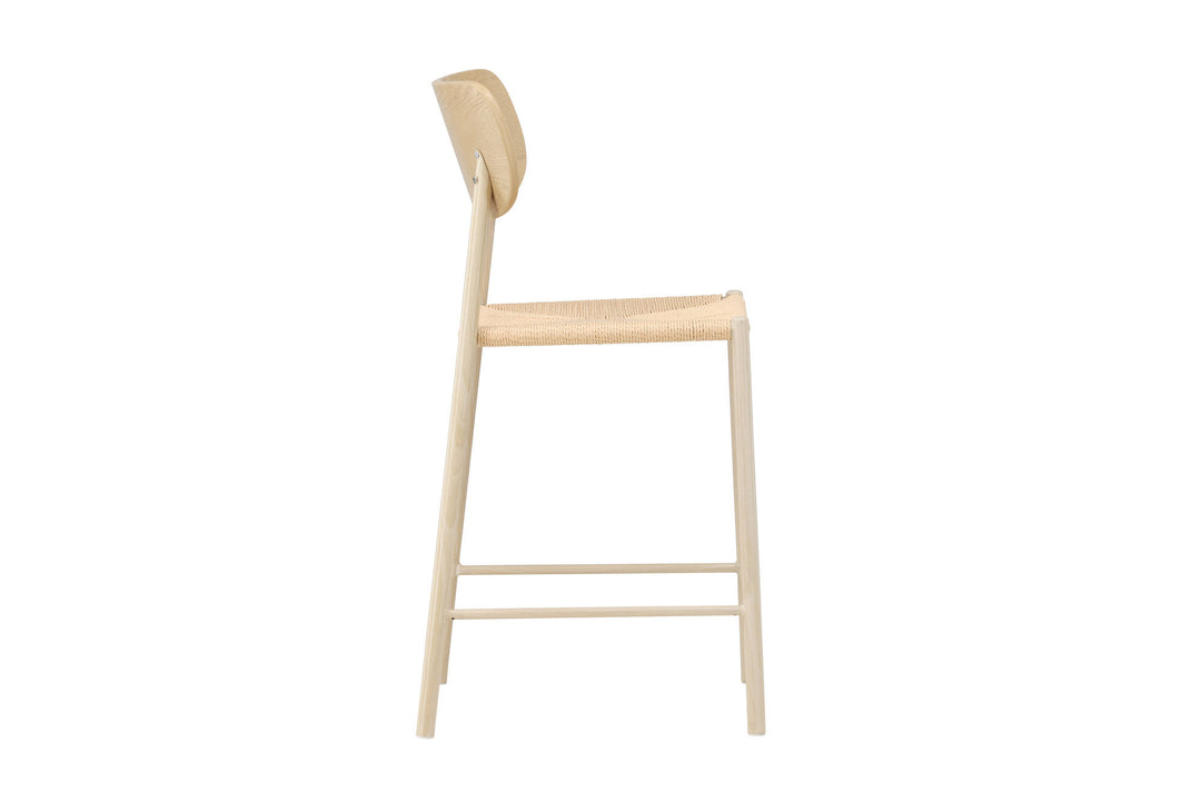 Venture Home Polly Bar Chair Backrest - Whitewash  / Nature Rope