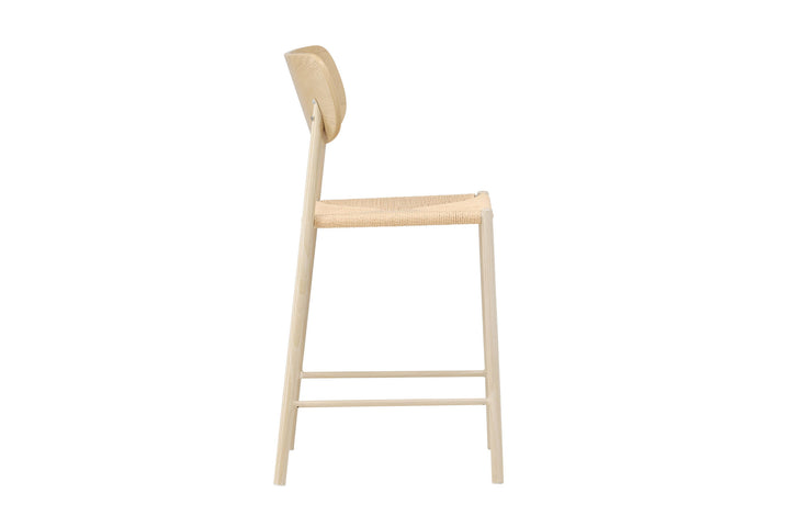 Venture Home Polly Bar Chair Backrest - Whitewash  / Nature Rope