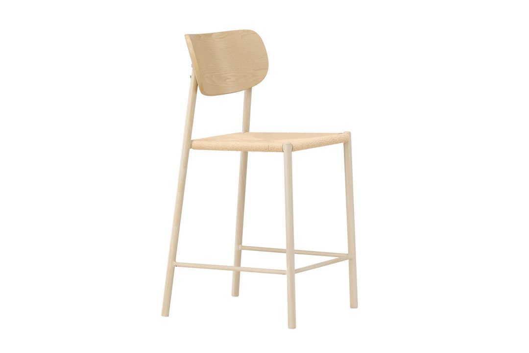 Venture Home Polly Bar Chair Backrest - Whitewash  / Nature Rope