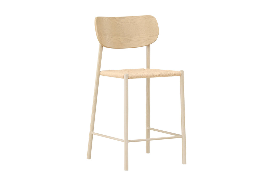 Venture Home Polly Bar Chair Backrest - Whitewash  / Nature Rope