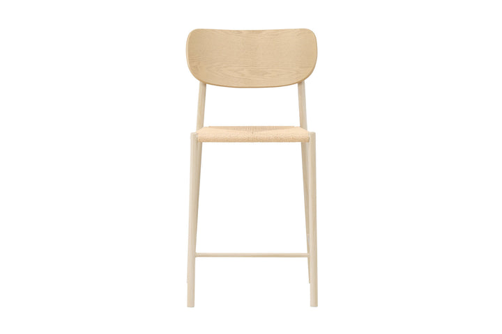 Venture Home Polly Bar Chair Backrest - Whitewash  / Nature Rope