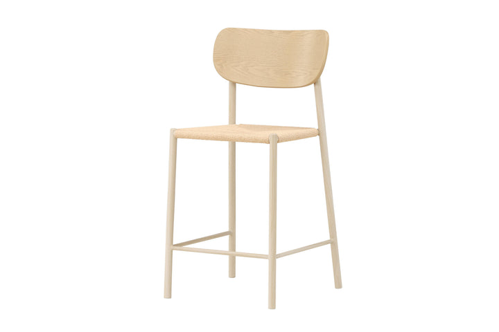 Venture Home Polly Bar Chair Backrest - Whitewash  / Nature Rope