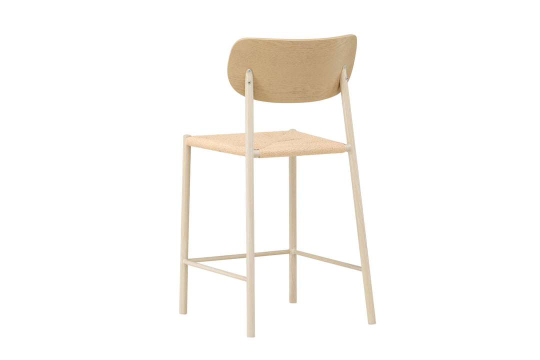 Venture Home Polly Bar Chair Backrest - Whitewash  / Nature Rope