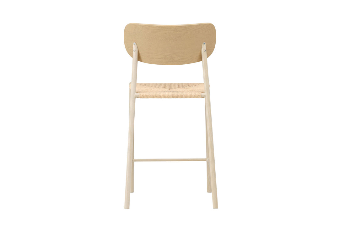Venture Home Polly Bar Chair Backrest - Whitewash  / Nature Rope