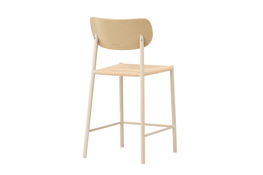 Venture Home Polly Bar Chair Backrest - Whitewash  / Nature Rope