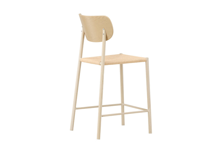 Venture Home Polly Bar Chair Backrest - Whitewash  / Nature Rope
