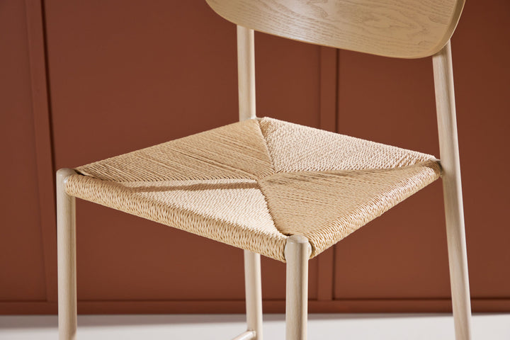 Venture Home Polly Bar Chair Backrest - Whitewash  / Nature Rope