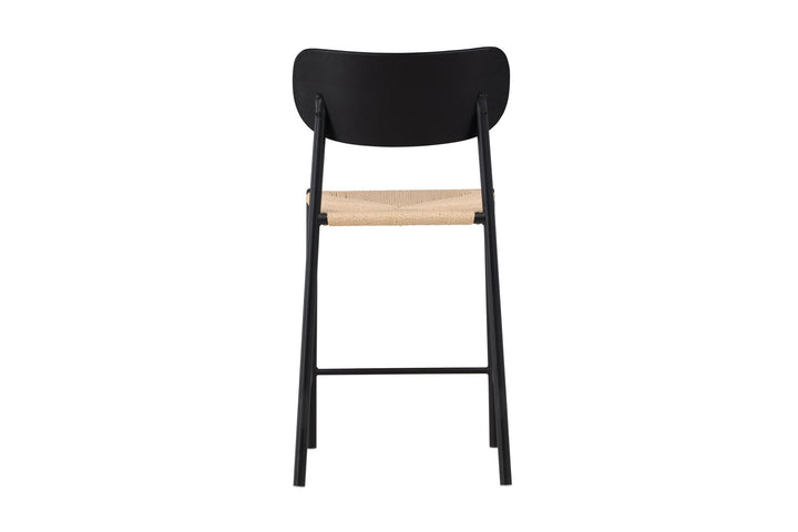 Venture Home Polly Bar Chair Backrest - Black  / Nature Rope