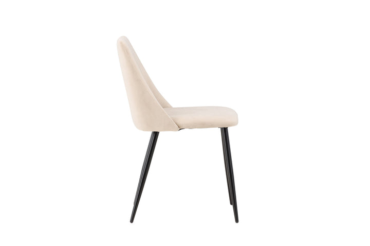 Venture Home Night Dining Chair 2-pack - Black  / Beige Velvet