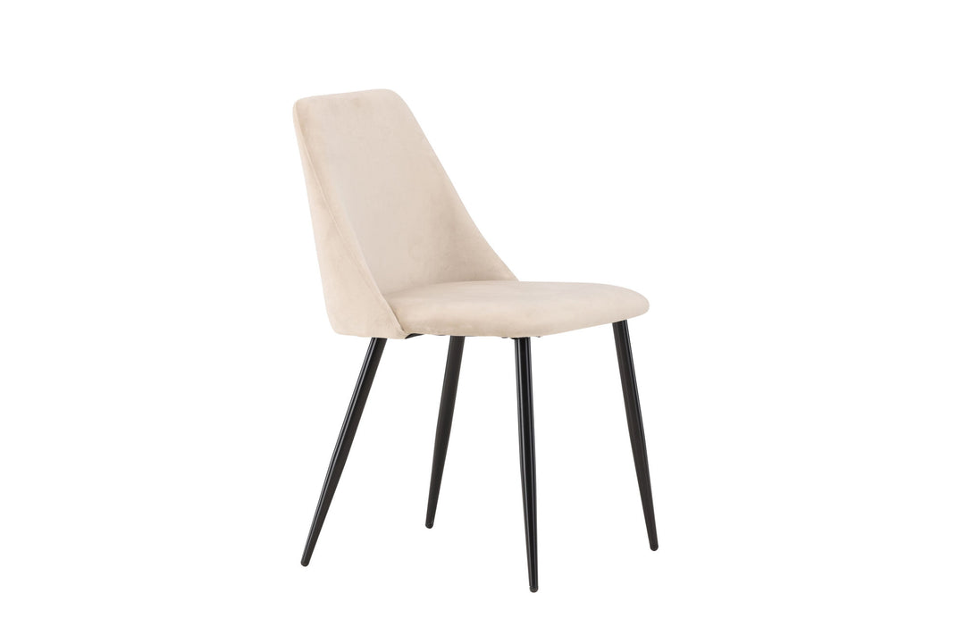 Venture Home Night Dining Chair 2-pack - Black  / Beige Velvet
