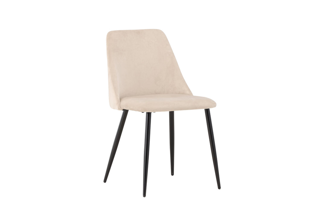 Venture Home Night Dining Chair 2-pack - Black  / Beige Velvet