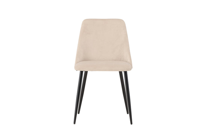 Venture Home Night Dining Chair 2-pack - Black  / Beige Velvet