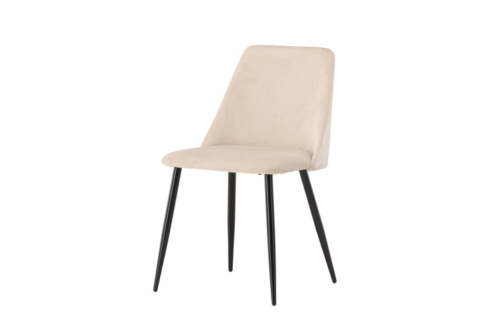 Venture Home Night Dining Chair 2-pack - Black  / Beige Velvet