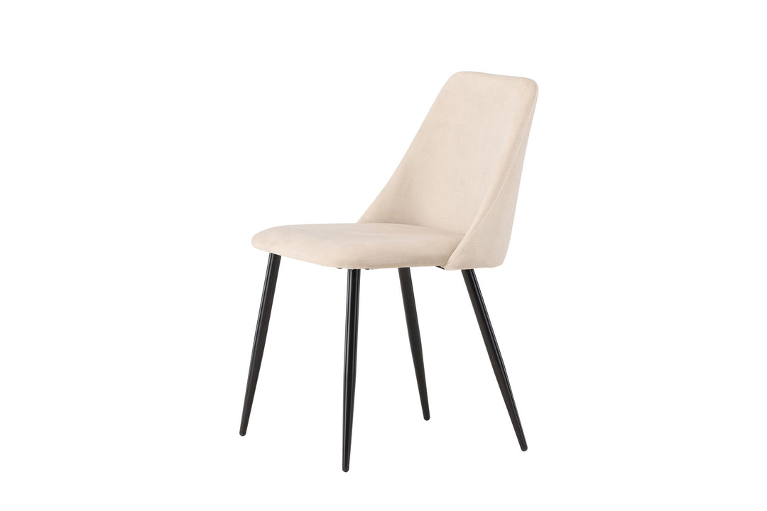 Venture Home Night Dining Chair 2-pack - Black  / Beige Velvet