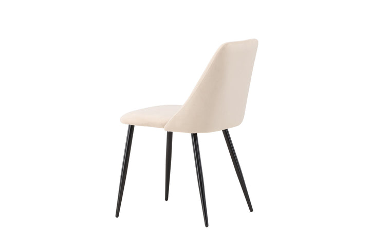 Venture Home Night Dining Chair 2-pack - Black  / Beige Velvet