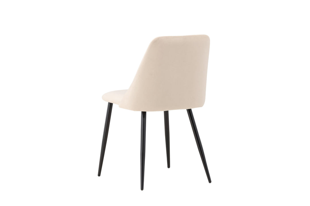 Venture Home Night Dining Chair 2-pack - Black  / Beige Velvet
