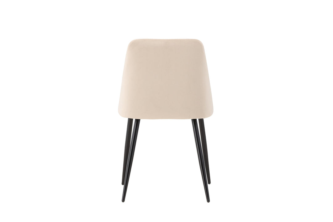 Venture Home Night Dining Chair 2-pack - Black  / Beige Velvet