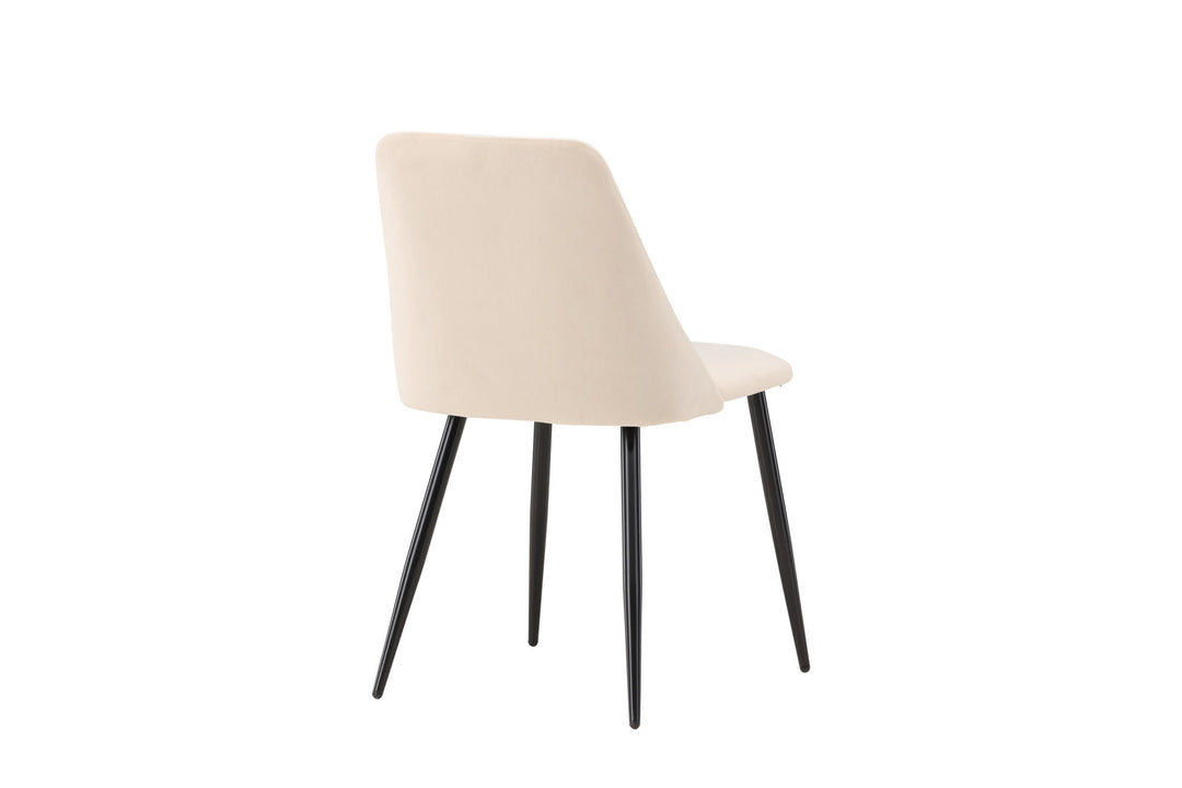 Venture Home Night Dining Chair 2-pack - Black  / Beige Velvet