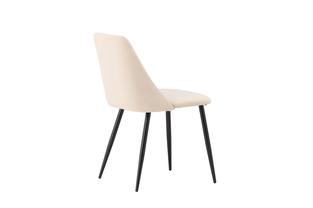 Venture Home Night Dining Chair 2-pack - Black  / Beige Velvet