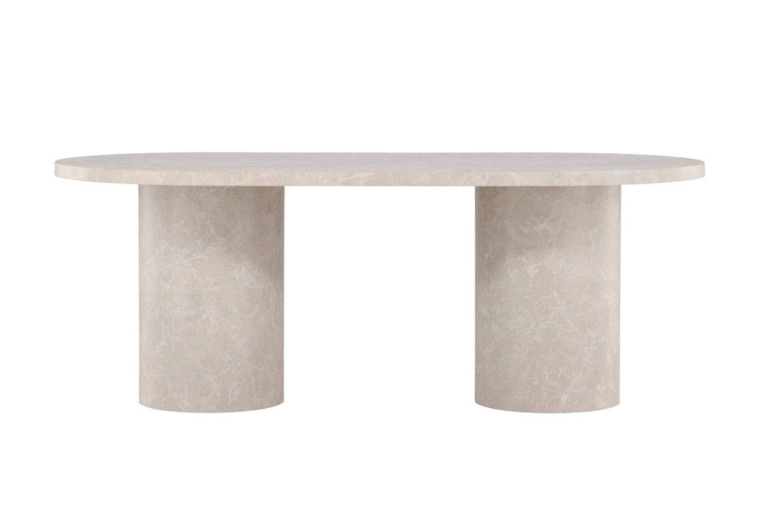 Venture Home Narvik Dining Table 100x200 cm - Beige Marblelook  /