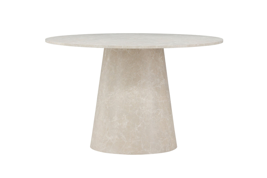 Venture Home Lanzo Dining Table ø120 - Beige Marblelook  /