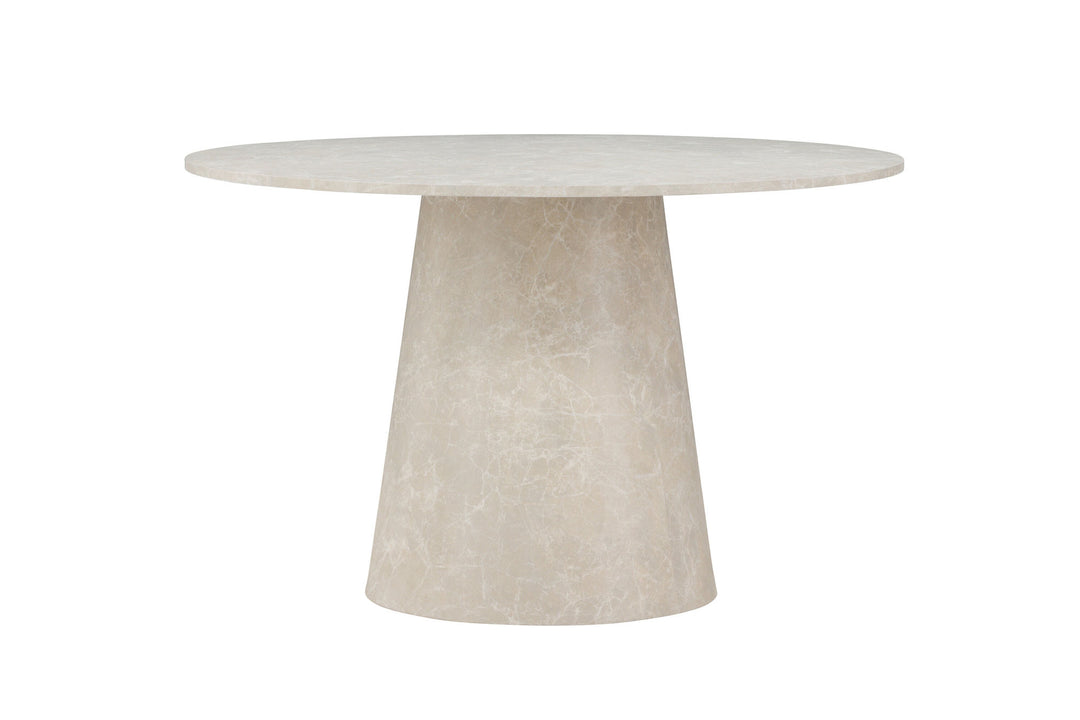 Venture Home Lanzo Dining Table ø120 - Beige Marblelook  /