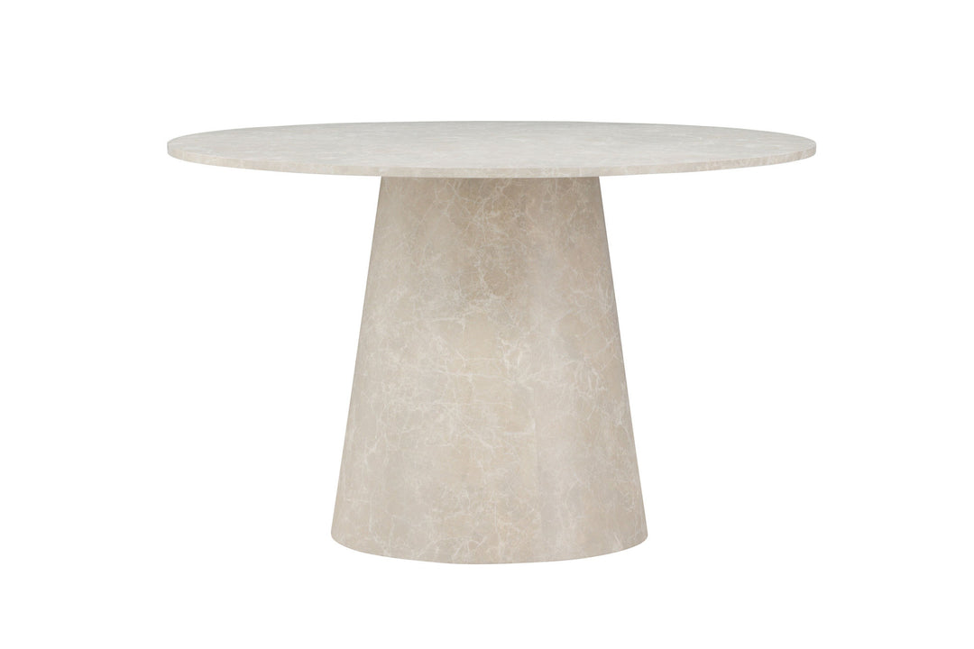 Venture Home Lanzo Dining Table ø120 - Beige Marblelook  /