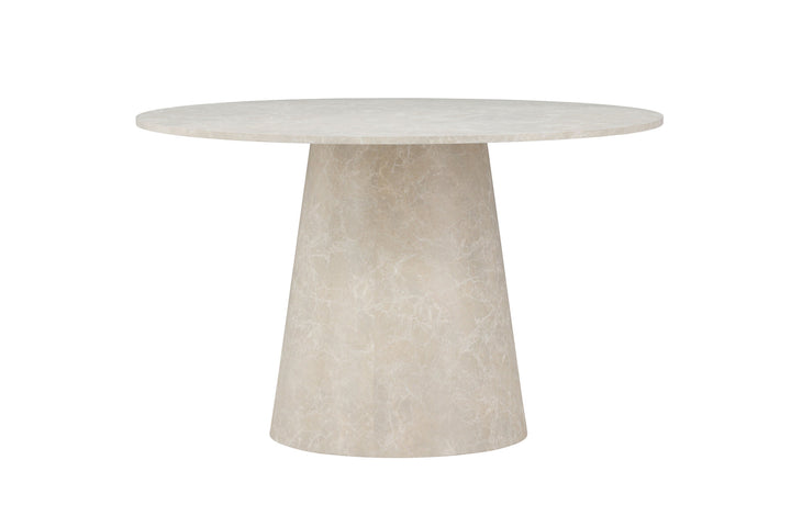 Venture Home Lanzo Dining Table ø120 - Beige Marblelook  /