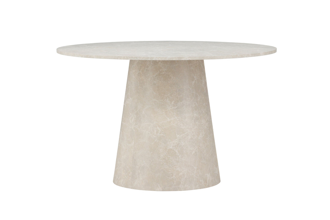 Venture Home Lanzo Dining Table ø120 - Beige Marblelook  /