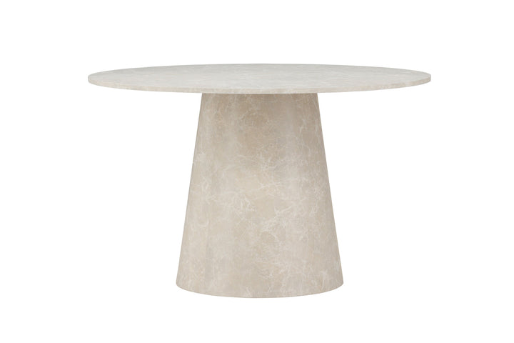 Venture Home Lanzo Dining Table ø120 - Beige Marblelook  /