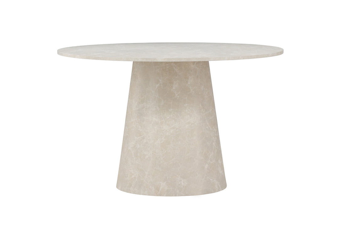 Venture Home Lanzo Dining Table ø120 - Beige Marblelook  /