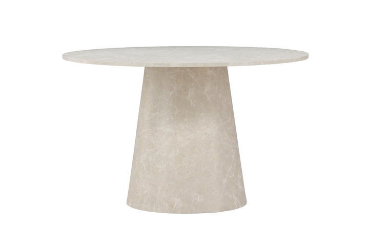 Venture Home Lanzo Dining Table ø120 - Beige Marblelook  /