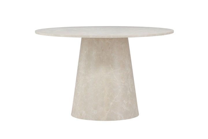 Venture Home Lanzo Dining Table ø120 - Beige Marblelook  /