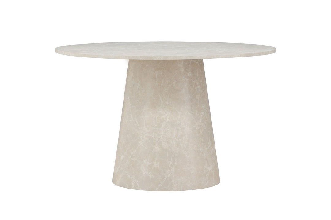 Venture Home Lanzo Dining Table ø120 - Beige Marblelook  /