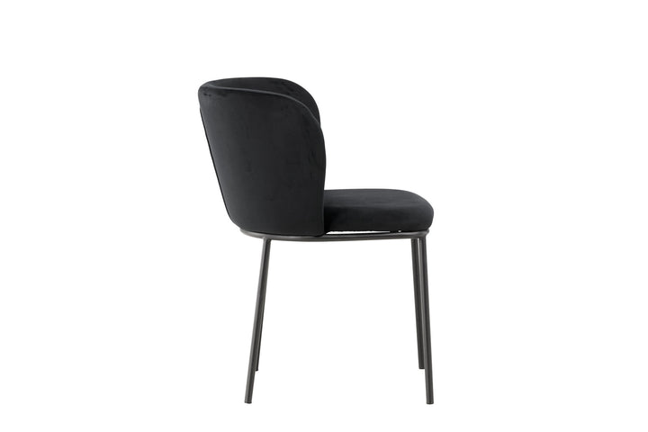 Venture Home Edina Dining Chair 2-pack - Black  / Black Velvet