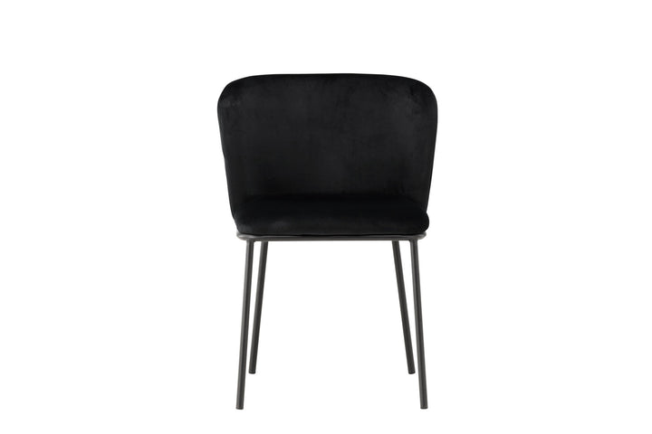 Venture Home Edina Dining Chair 2-pack - Black  / Black Velvet