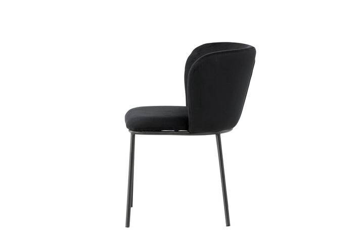 Venture Home Edina Dining Chair 2-pack - Black  / Black Velvet