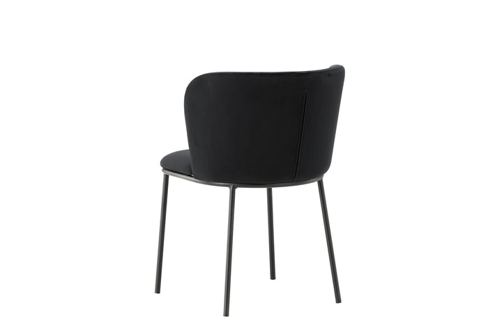 Venture Home Edina Dining Chair 2-pack - Black  / Black Velvet