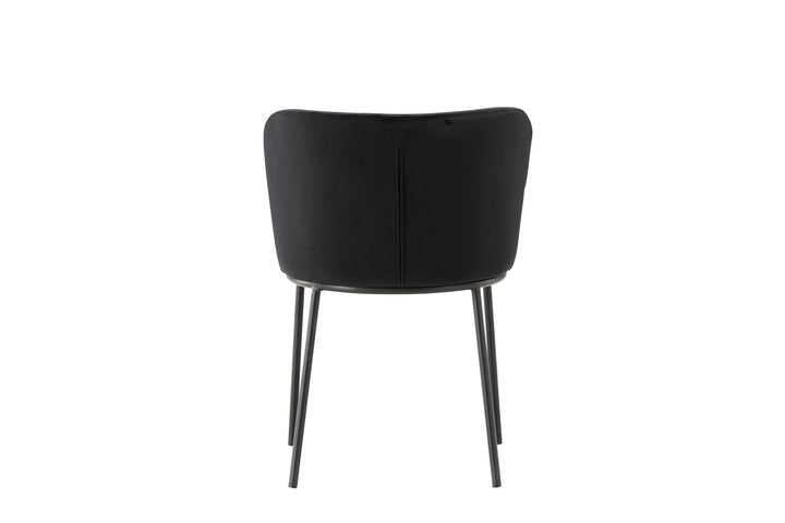 Venture Home Edina Dining Chair 2-pack - Black  / Black Velvet