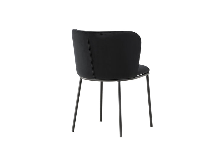 Venture Home Edina Dining Chair 2-pack - Black  / Black Velvet