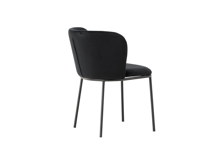 Venture Home Edina Dining Chair 2-pack - Black  / Black Velvet