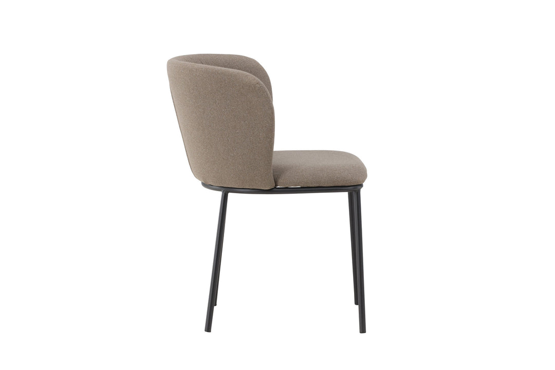 Venture Home Edina Dining Chair 2-pack - Black  / Brown Linen