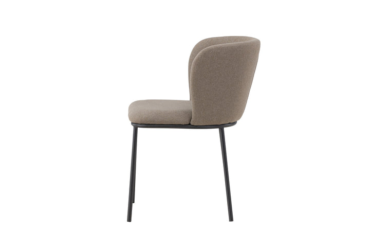 Venture Home Edina Dining Chair 2-pack - Black  / Brown Linen