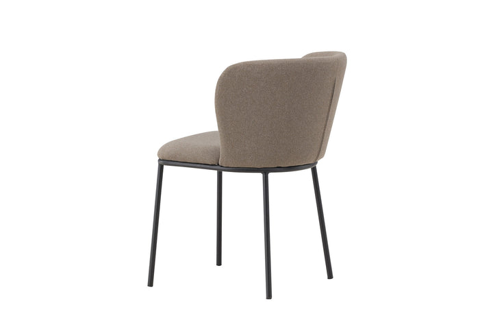 Venture Home Edina Dining Chair 2-pack - Black  / Brown Linen