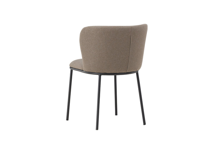 Venture Home Edina Dining Chair 2-pack - Black  / Brown Linen