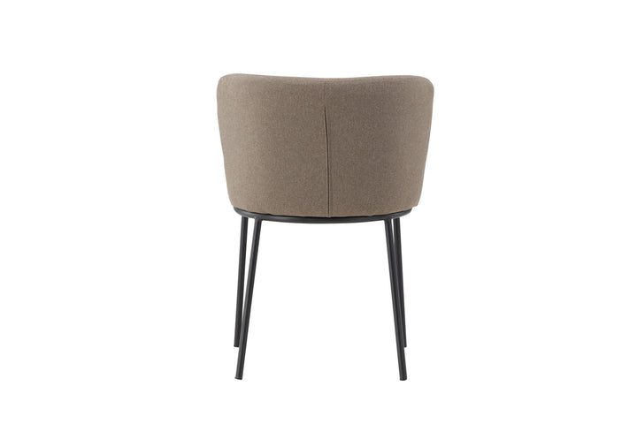 Venture Home Edina Dining Chair 2-pack - Black  / Brown Linen