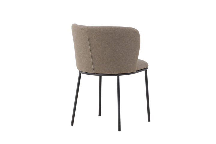 Venture Home Edina Dining Chair 2-pack - Black  / Brown Linen