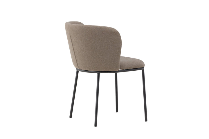 Venture Home Edina Dining Chair 2-pack - Black  / Brown Linen